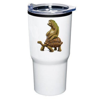 Funny Sloth Riding Turtle Speed Is Relative Tumbler