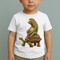 Funny Sloth Riding Turtle Speed Is Relative Toddler T-Shirt