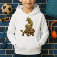 Funny Sloth Riding Turtle Speed Is Relative Kids Hoodie