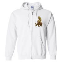 Funny Sloth Riding Turtle Speed Is Relative Full Zip Hoodie
