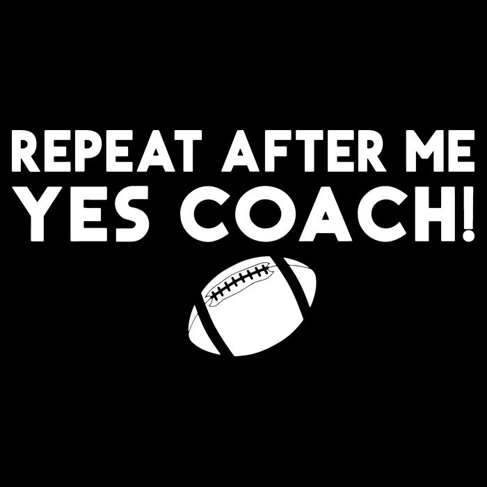 Funny Sport Repeat After Me Yes Coach American Football Zip Tote Bag