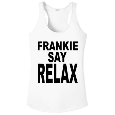 Frankie Say Relax Shirt Funny Retro Vintage Ladies PosiCharge Competitor Racerback Tank