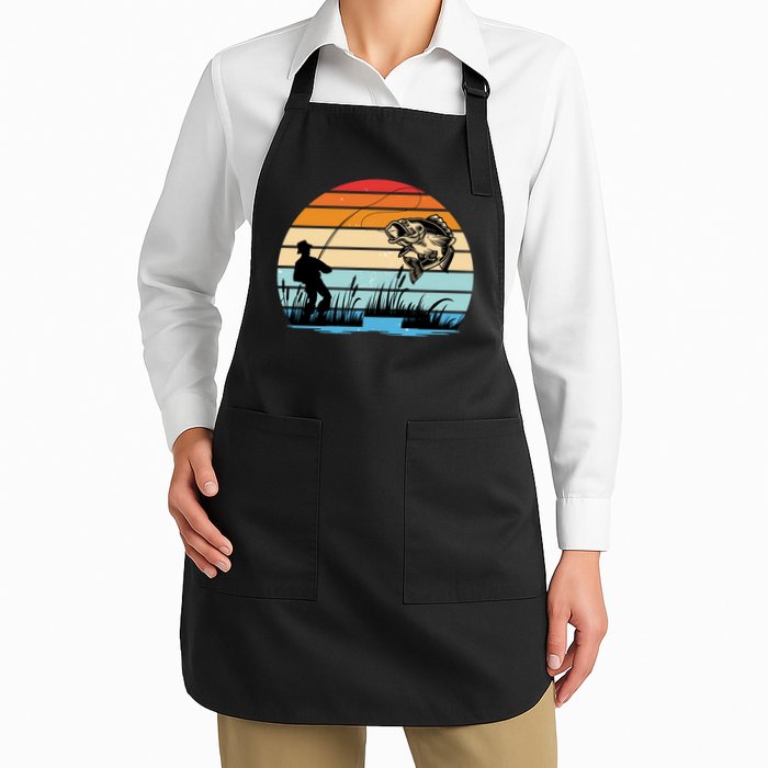 Fishing Sunset Retro Vintage Gift Apron