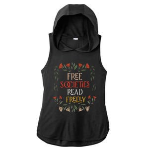 Free Societies Read Freely Read Banned Books Librarians Ladies PosiCharge Tri-Blend Wicking Draft Hoodie Tank