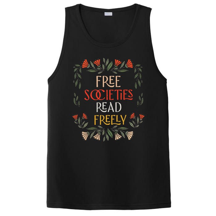 Free Societies Read Freely Read Banned Books Librarians PosiCharge Competitor Tank