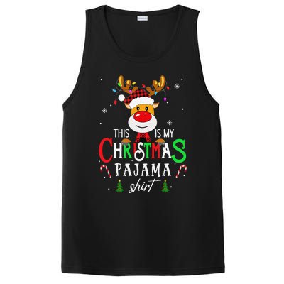 Family Squad Reindeer Matching This Is My Christmas Pajama PosiCharge Competitor Tank