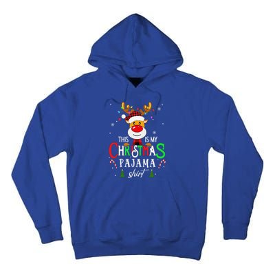 Family Squad Reindeer Matching This Is My Christmas Pajama Tall Hoodie