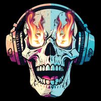 Flaming Skull Rock Music Cooling Performance Crew T-Shirt