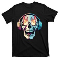 Flaming Skull Rock Music T-Shirt