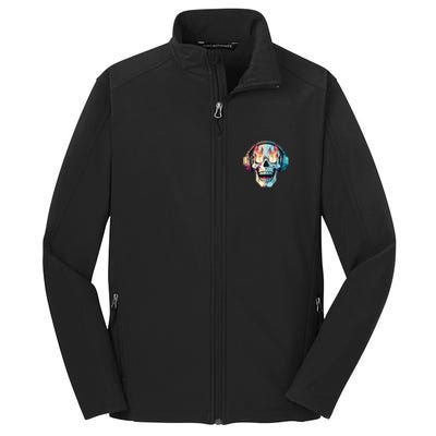 Flaming Skull Rock Music Core Soft Shell Jacket