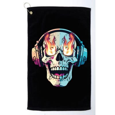 Flaming Skull Rock Music Platinum Collection Golf Towel