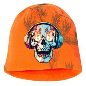 Flaming Skull Rock Music Kati - Camo Knit Beanie