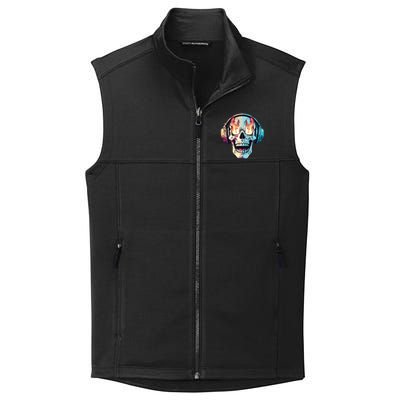 Flaming Skull Rock Music Collective Smooth Fleece Vest