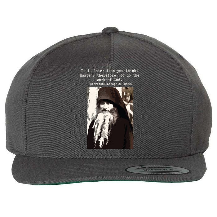 Fr Seraphim Rose Eastern Orthodox Wool Snapback Cap