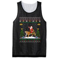 Funny Santa Riding Tiger Christmas Tiger Ugly Xmas Gift Mesh Reversible Basketball Jersey Tank