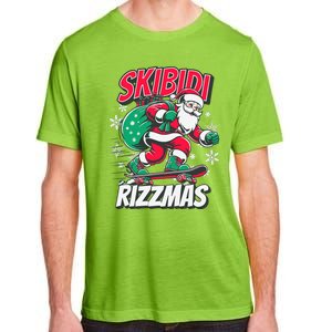 Funny Santa Rizz Christmas Skater Santa Xmas Adult ChromaSoft Performance T-Shirt