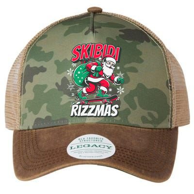 Funny Santa Rizz Christmas Skater Santa Xmas Legacy Tie Dye Trucker Hat