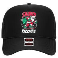 Funny Santa Rizz Christmas Skater Santa Xmas High Crown Mesh Back Trucker Hat