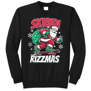 Funny Santa Rizz Christmas Skater Santa Xmas Sweatshirt