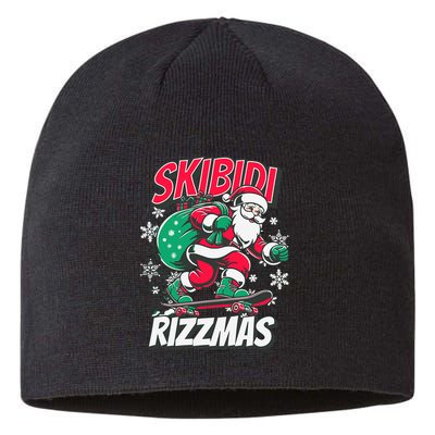 Funny Santa Rizz Christmas Skater Santa Xmas Sustainable Beanie