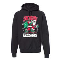 Funny Santa Rizz Christmas Skater Santa Xmas Premium Hoodie