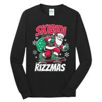 Funny Santa Rizz Christmas Skater Santa Xmas Tall Long Sleeve T-Shirt