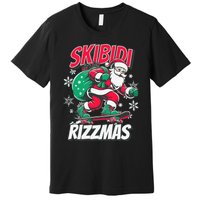 Funny Santa Rizz Christmas Skater Santa Xmas Premium T-Shirt