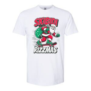 Funny Santa Rizz Christmas Skater Santa Xmas Softstyle CVC T-Shirt