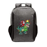 Funny Santa Riding Dinosaur Trex Christmas Funny Xmas Vector Backpack