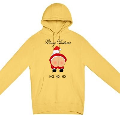 Funny Sarcastic Rude Christmas Premium Pullover Hoodie