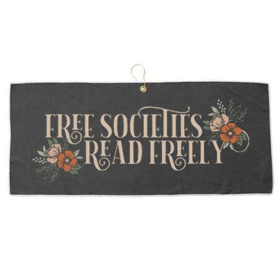 Free Societies Read Freely Read Banned Books Librarians Large Microfiber Waffle Golf Towel