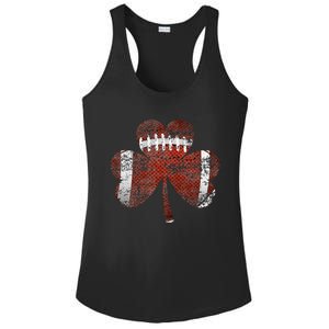 Football Shamrock St Patricks Day Irish Sports Funny Gifts Ladies PosiCharge Competitor Racerback Tank