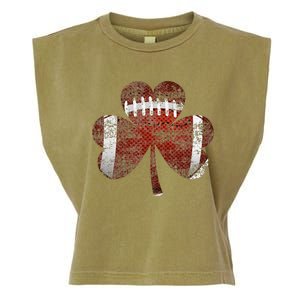 Football Shamrock St Patricks Day Irish Sports Funny Gifts Garment-Dyed Women's Muscle Tee