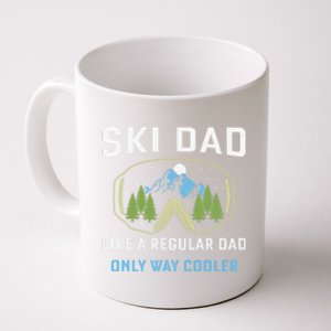 Funny Skiing Skier Winter Sport Lovers Design For Dad Men Coffee Mug