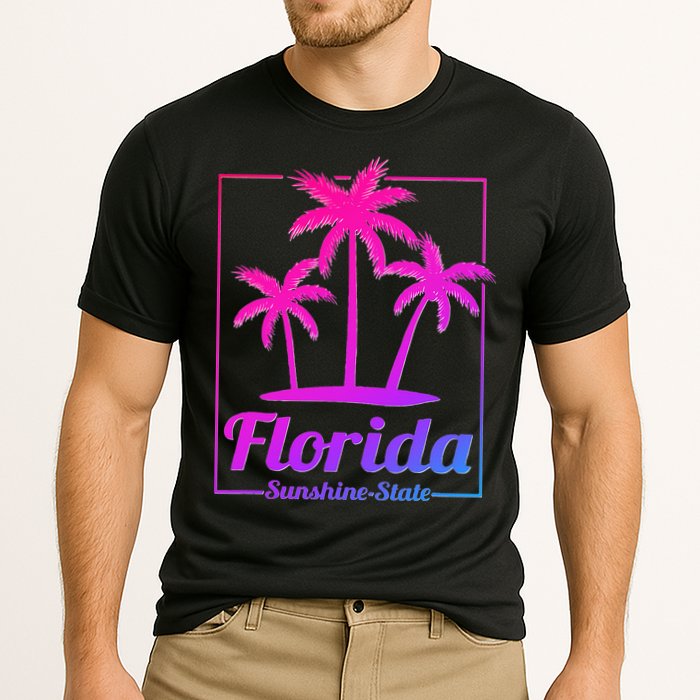 Florida Sunshine State Retro Look Cooling Performance Crew T-Shirt