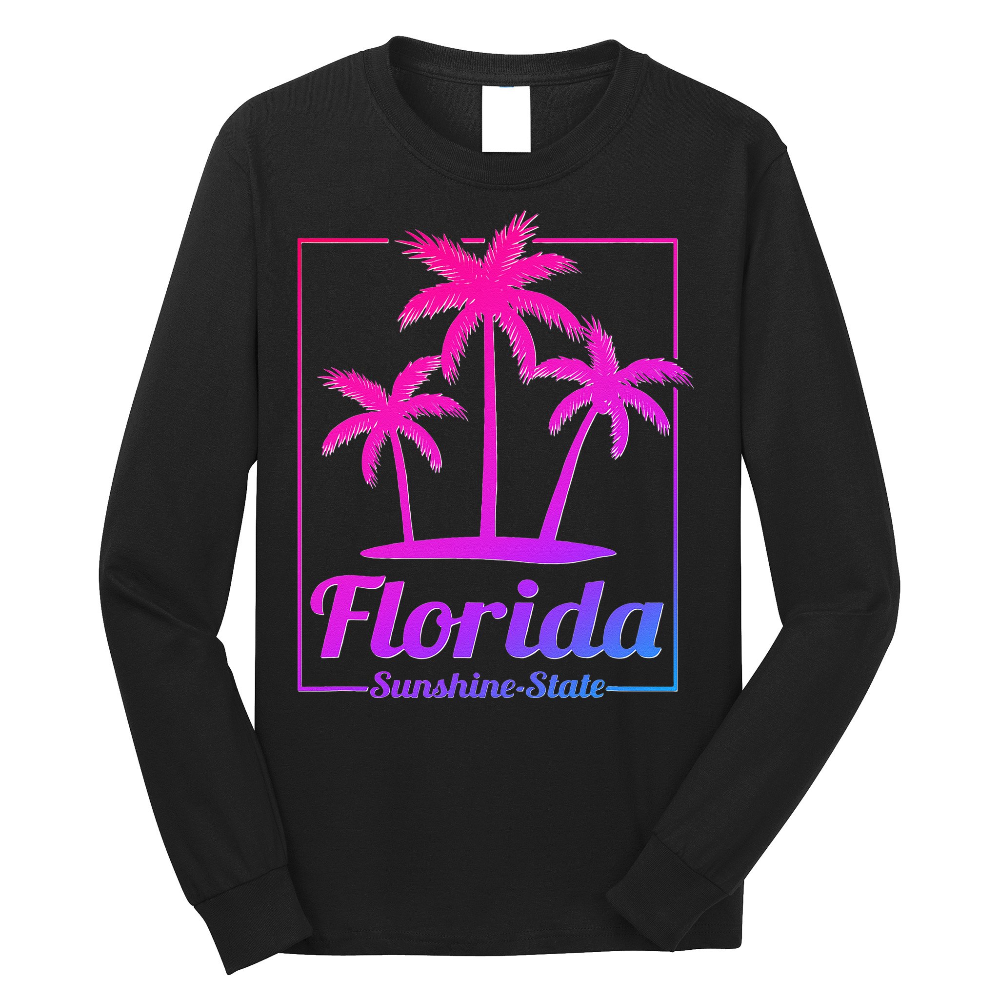 Florida Sunshine State Retro Look Long Sleeve Shirt