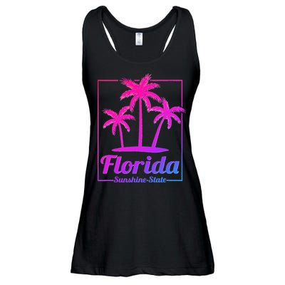 Florida Sunshine State Retro Look Ladies Essential Flowy Tank