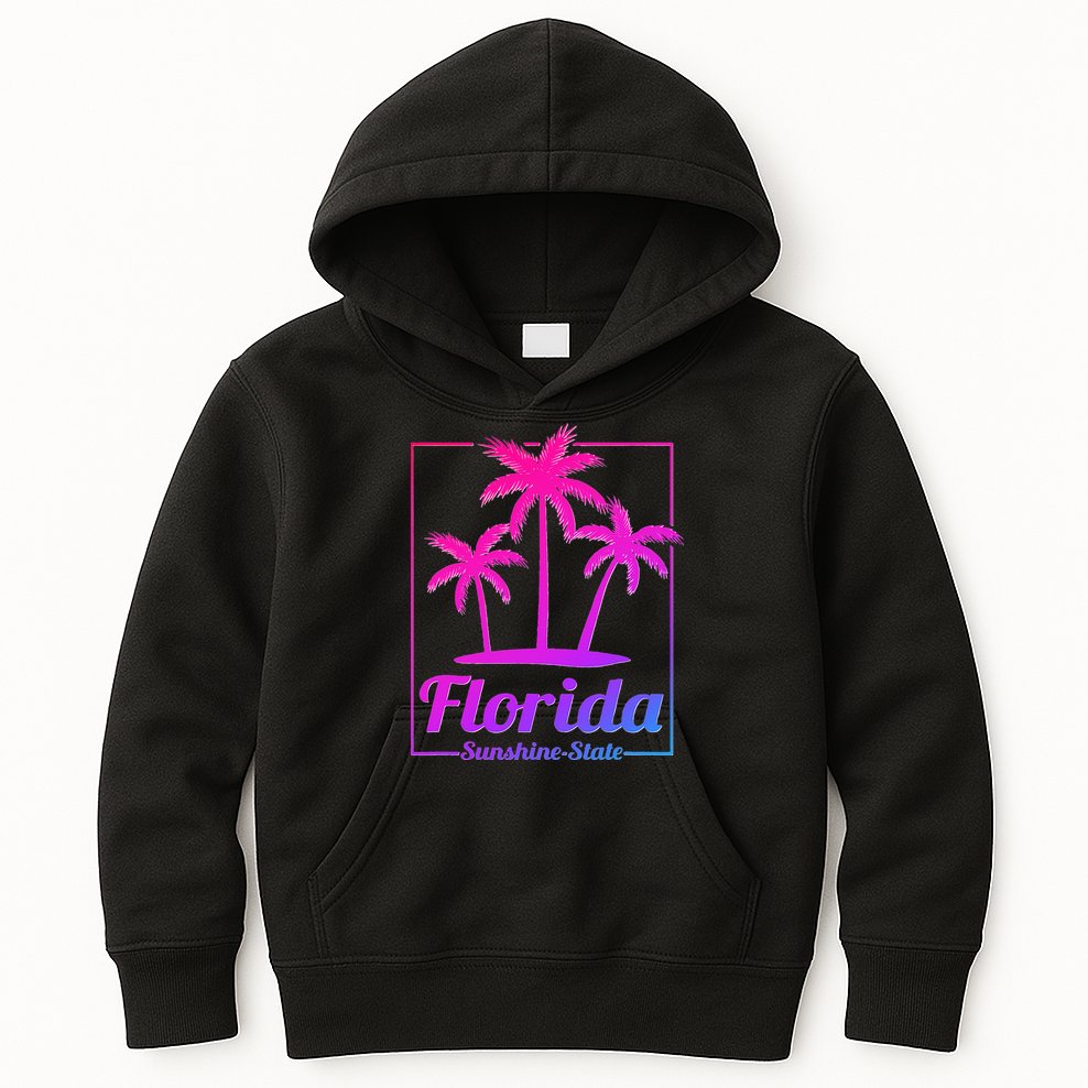 Florida Sunshine State Retro Look Kids Hoodie