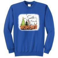 Funny Skeleton Santa Favorite Ho Ho Ho Bleached Gift Sweatshirt