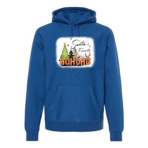 Funny Skeleton Santa Favorite Ho Ho Ho Bleached Gift Premium Hoodie