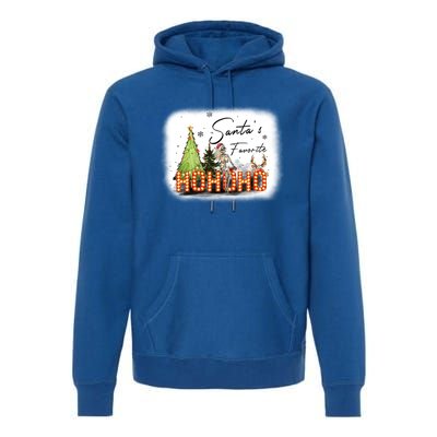 Funny Skeleton Santa Favorite Ho Ho Ho Bleached Gift Premium Hoodie