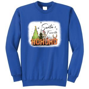 Funny Skeleton Santa Favorite Ho Ho Ho Bleached Gift Tall Sweatshirt