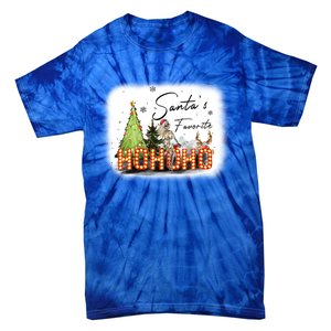 Funny Skeleton Santa Favorite Ho Ho Ho Bleached Gift Tie-Dye T-Shirt