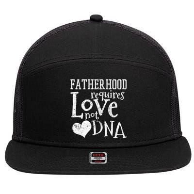 Fatherhood Stepdad Stepfather Cute Gift 7 Panel Mesh Trucker Snapback Hat