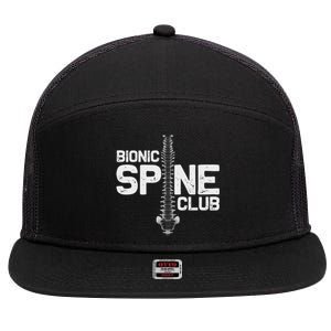 Funny Spine Surgery Gift Bionic Spine Club 7 Panel Mesh Trucker Snapback Hat