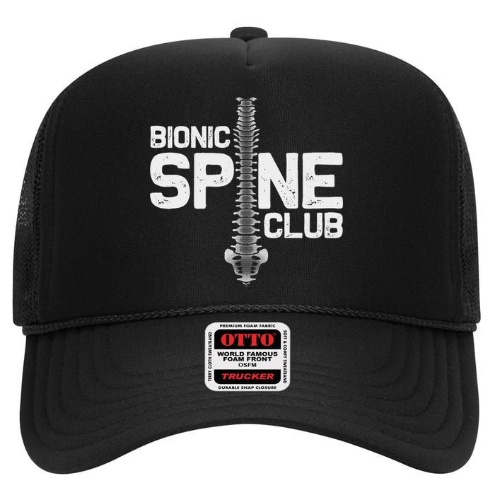 Funny Spine Surgery Gift Bionic Spine Club High Crown Mesh Back Trucker Hat