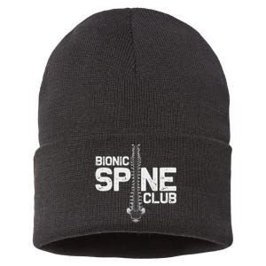 Funny Spine Surgery Gift Bionic Spine Club Sustainable Knit Beanie