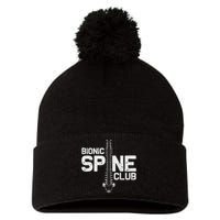 Funny Spine Surgery Gift Bionic Spine Club Pom Pom 12in Knit Beanie