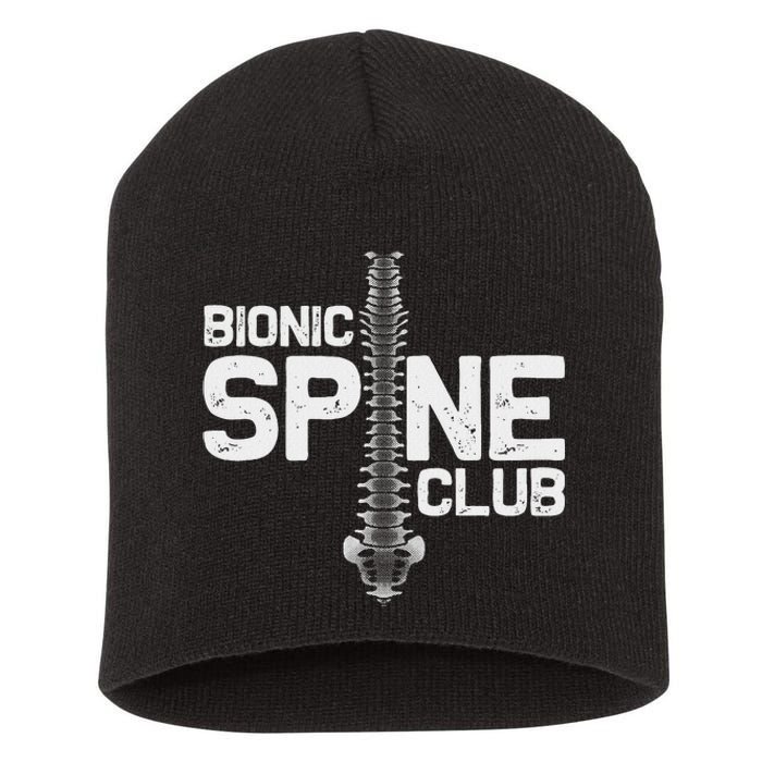 Funny Spine Surgery Gift Bionic Spine Club Short Acrylic Beanie