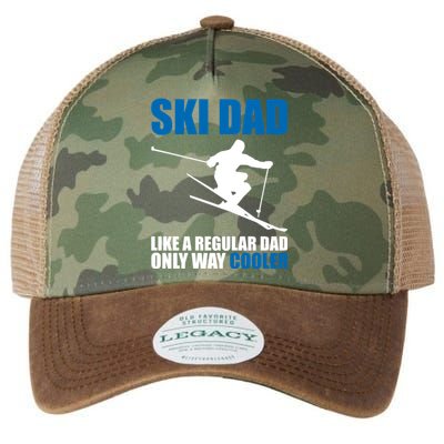 Funny Skiing Ski Dad Funny Gift Legacy Tie Dye Trucker Hat